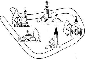 Carte des paroisses de Saint Maur